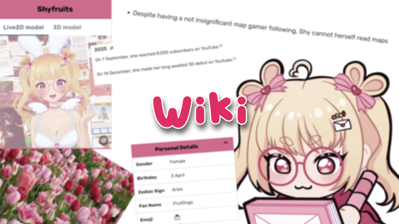 Vtuber Wiki page for Shyfruits